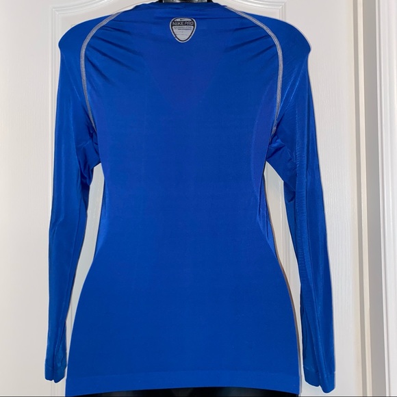 Nike Pro Blue Long Sleeve Top - Picture 8 of 12